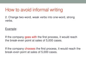 tips to avoid informal writing 